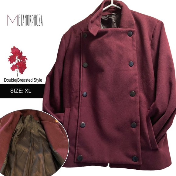 Metamorphoza Jackets & Blazers - Metamorphoza Cashmere Lined Double Breasted Fall/Winter Jacket